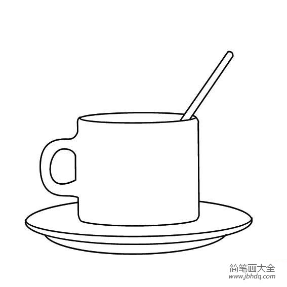 咖啡杯简笔画图片