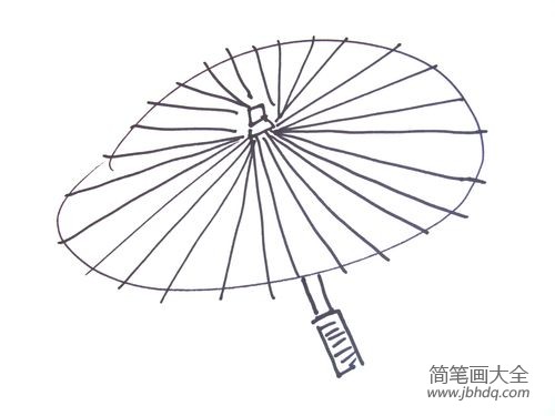 雨伞的简笔画画法