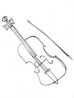 小提琴简笔画画法
