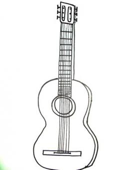 吉他的简笔画画法