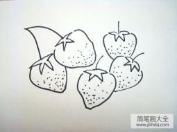 草莓的简笔画画法