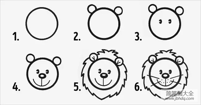 十张以圆为基础的动物简笔画教程