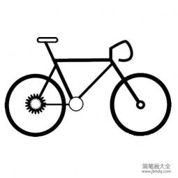 一组自行车的简笔画图片