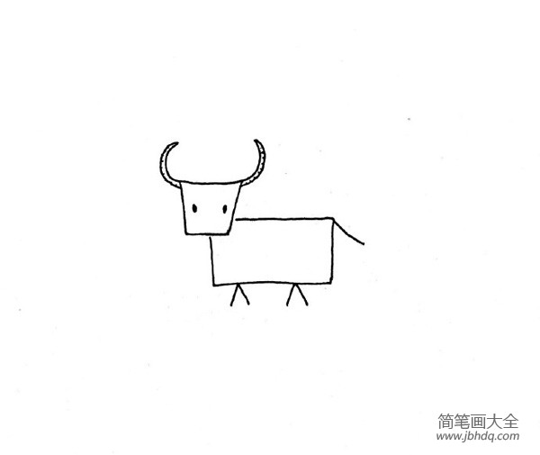 幼儿小牛简笔画画法