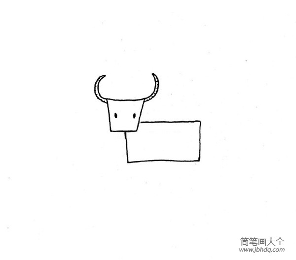 幼儿小牛简笔画画法