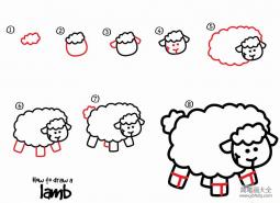如何画小绵羊 小绵羊简笔画教程