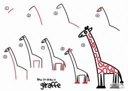 如何画长颈鹿 长颈鹿简笔画教程