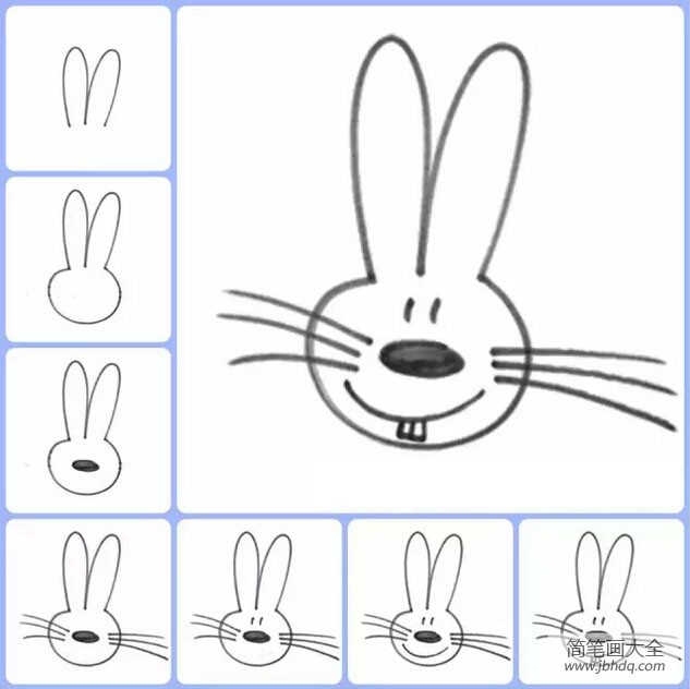 幼儿简笔画教程 兔子的简笔画画法