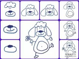 幼儿简笔画教程 卡通小狗的画法