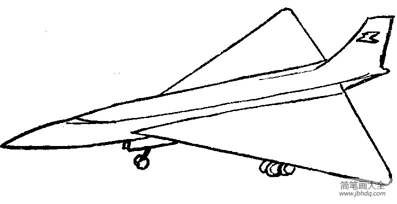 喷气式战斗机简笔画