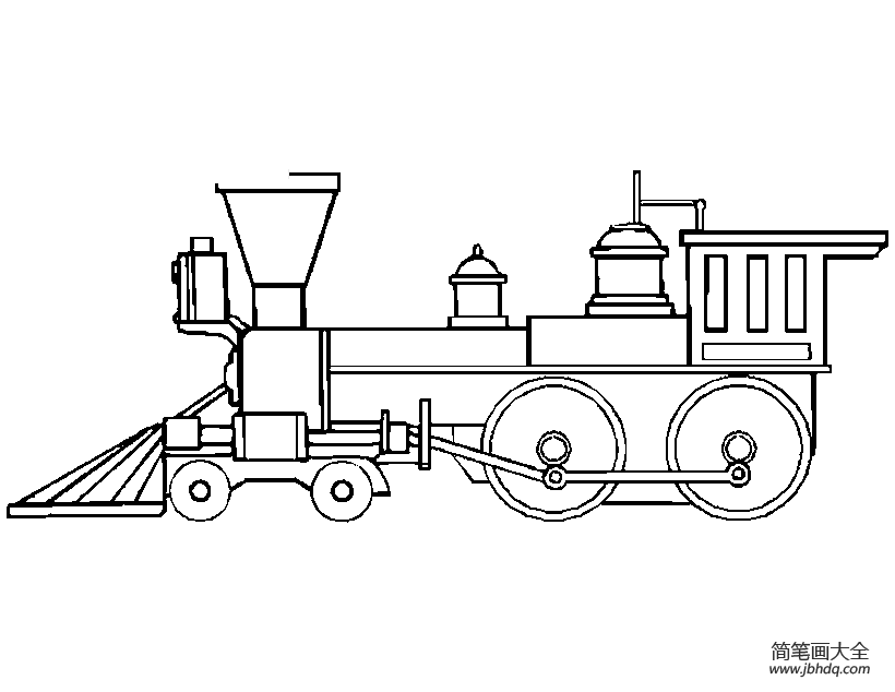 蒸汽火车原理简笔画