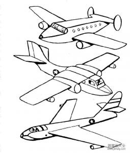 各种飞机模型简笔画图片
