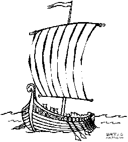 手划海盗船简笔画图片