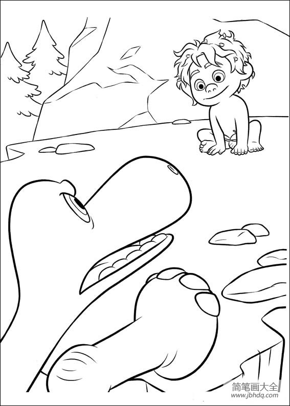 恐龙当家简笔画手绘图片