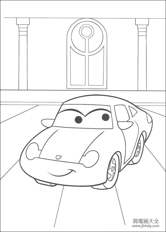 关于汽车总动员的汽车简笔画