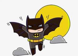 儿童简笔画教程 蝙蝠侠简笔画步骤