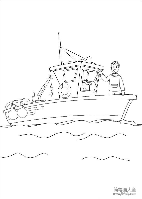 救援船简笔画图片