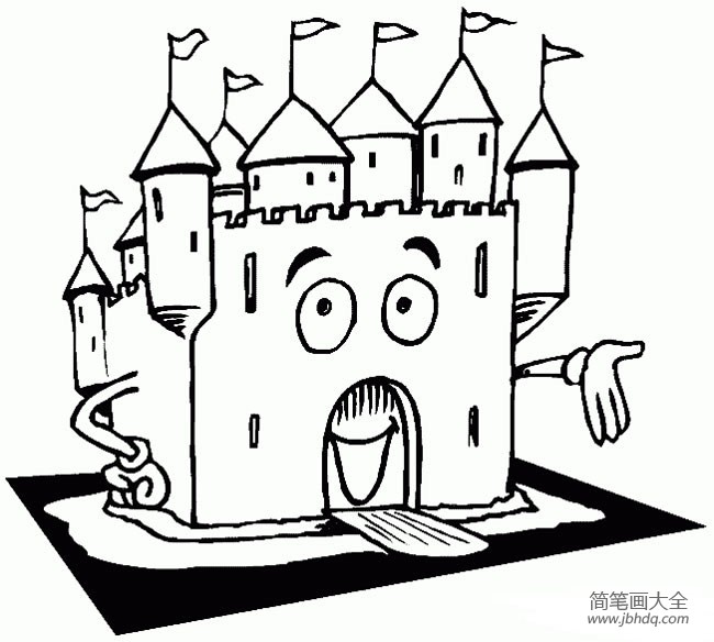 卡通城堡简笔画图片
