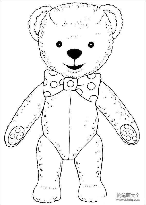 恐怖玩具熊简笔画图片