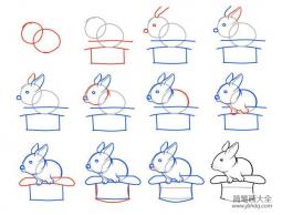 魔术兔子简笔画教程
