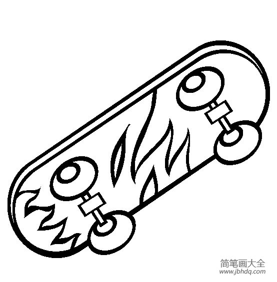 滑板车简笔画图片