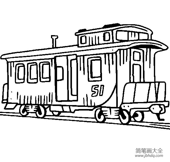 火车简笔画大全 火车车厢简笔画图片