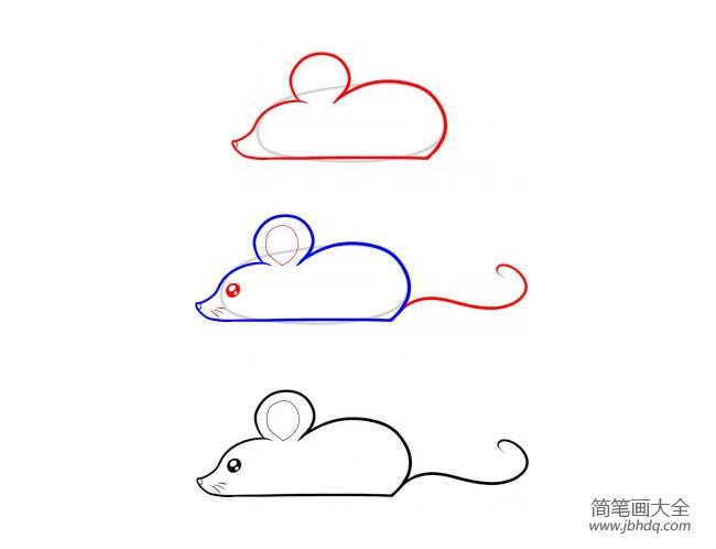 简笔画教程 老鼠的简单画法