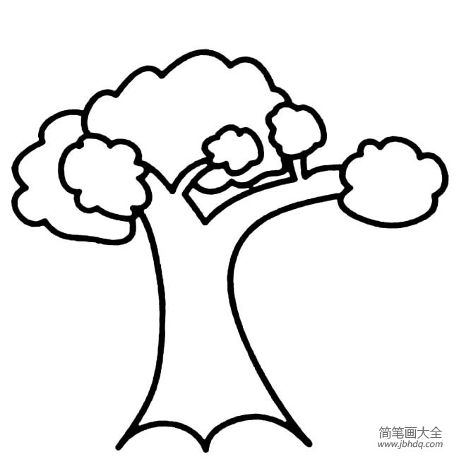 幼儿简笔画图片 简单的大树简笔画