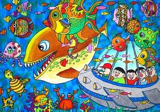 幼儿园中班美术教案：《奇妙的海底世界》