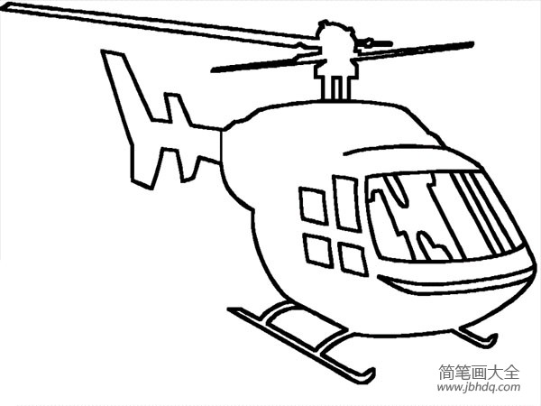 飞机简笔画 直升飞机简笔画图片