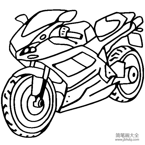 反重力摩托车简笔画图片