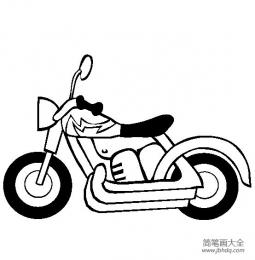 摩托车简笔画 摩托车的画法步骤