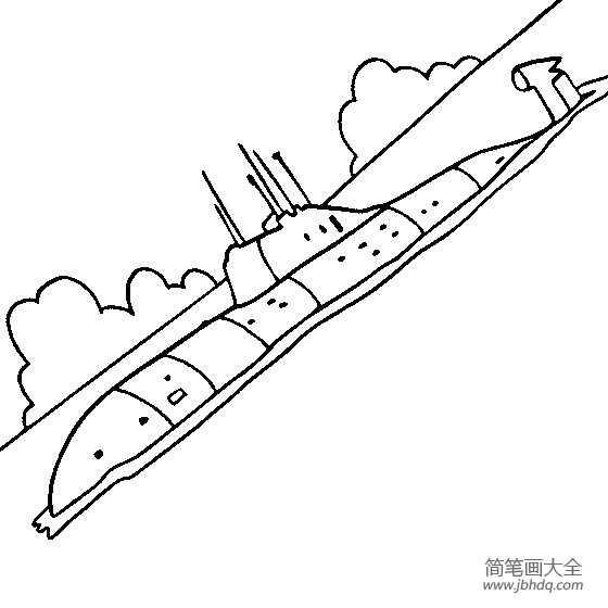 潜艇简笔画 阿库拉级潜艇简笔画图片