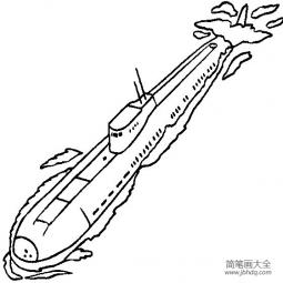潜艇简笔画 查利级潜艇简笔画图片