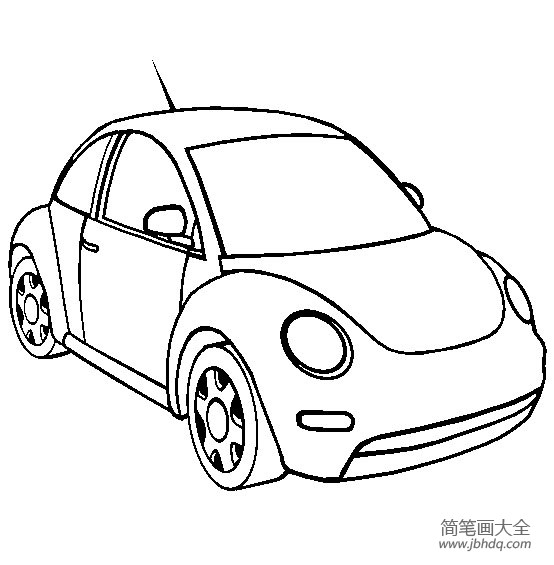 上海大众汽车简笔画图片