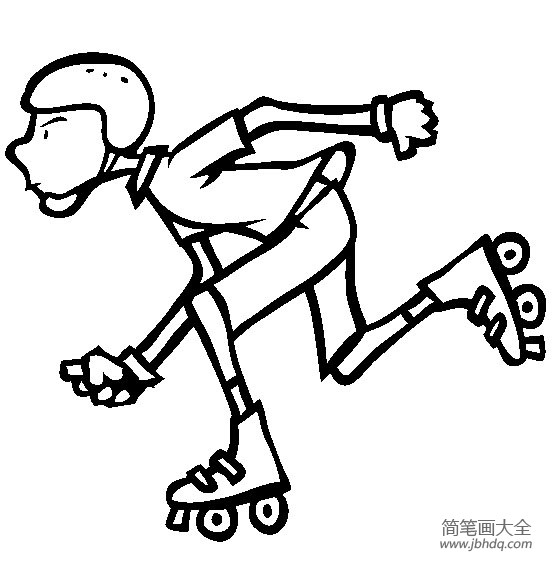 速滑运动员简笔画图片
