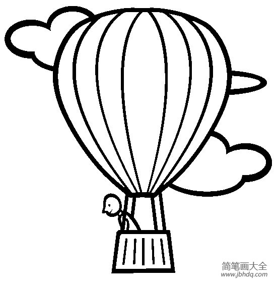 交通工具简笔画 关于热气球的简笔画图片