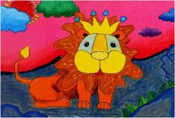 幼儿园大班绘画教案-狮子