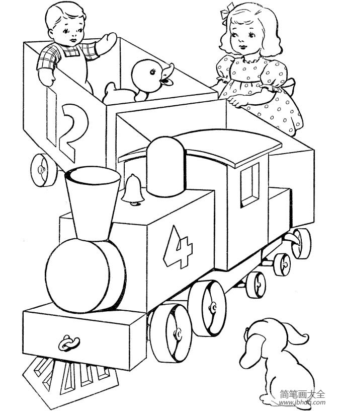 火车图片 玩具火车简笔画图片
