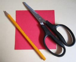幼儿园教案 手工剪纸五瓣花的折剪