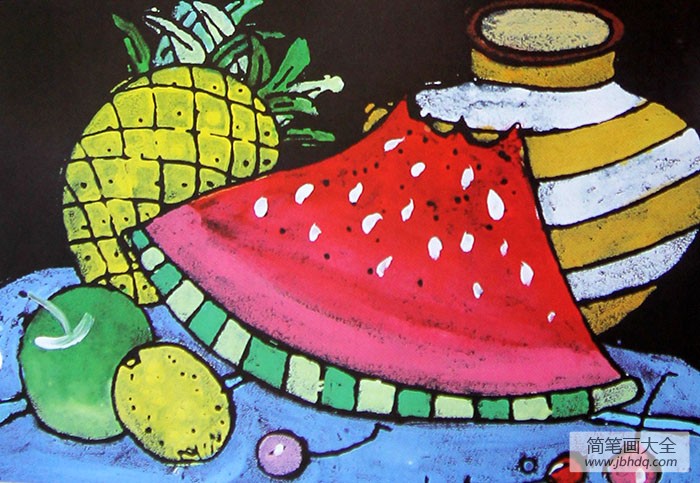 儿童画 好吃的水果