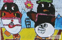 儿童画 小企鹅