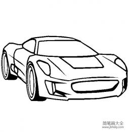 捷豹cx75超级跑车简笔画