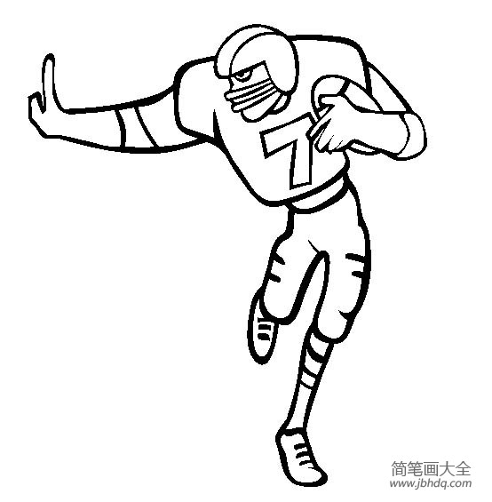 体育运动图片 橄榄球运动员简笔画图片