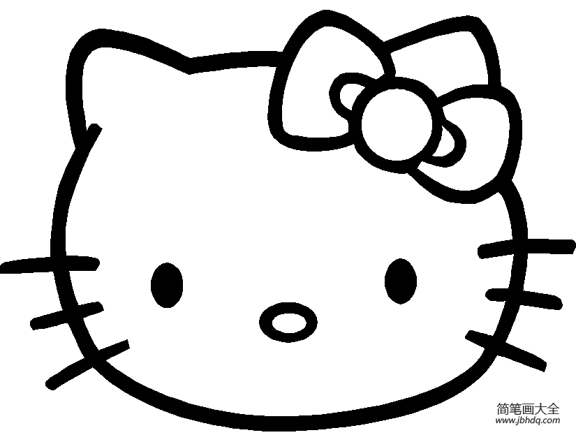 动漫人物简笔画 hello kitty系列简笔画图片