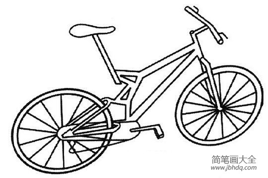 交通工具简笔画 自行车简笔画图片