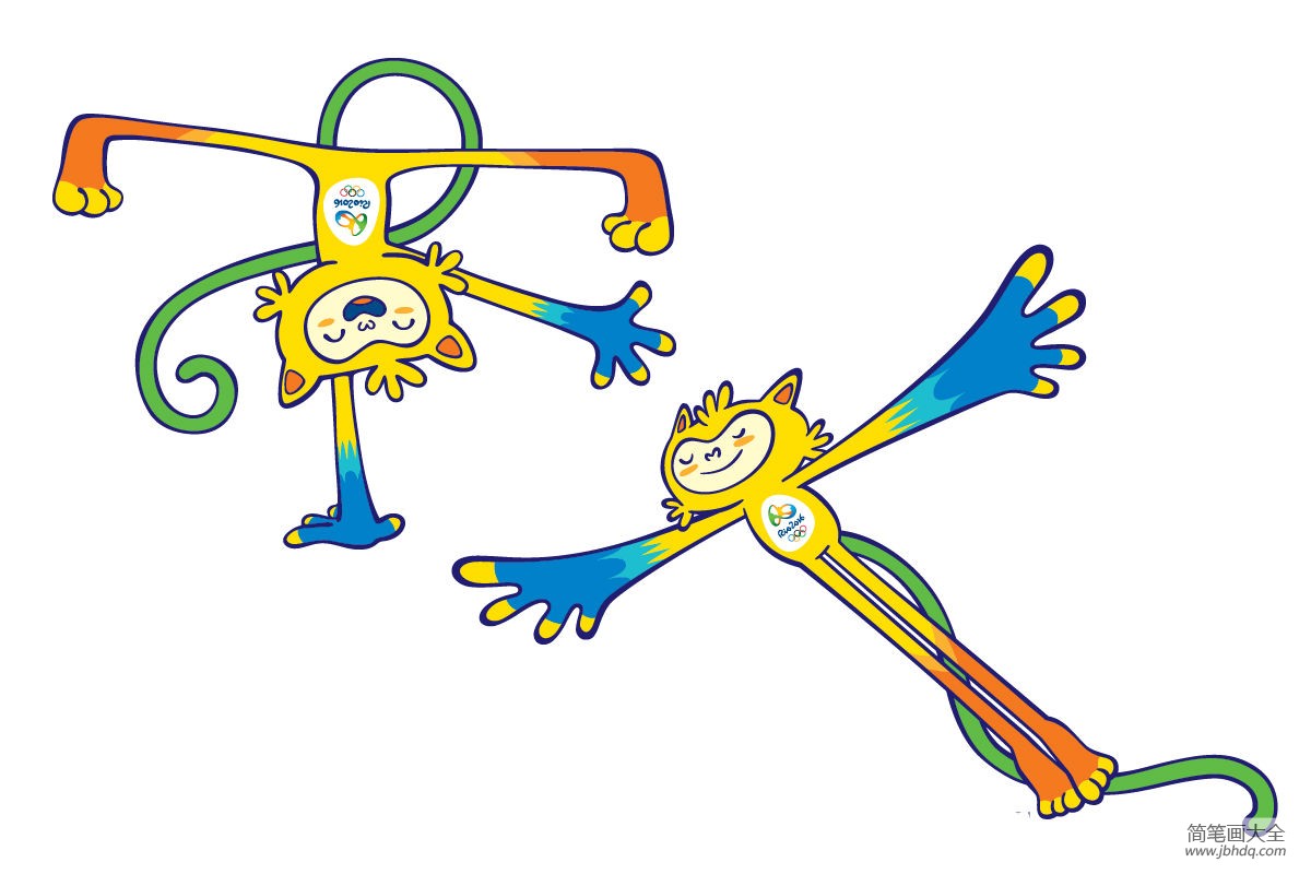 2016里约热内卢奥运会吉祥物简笔画