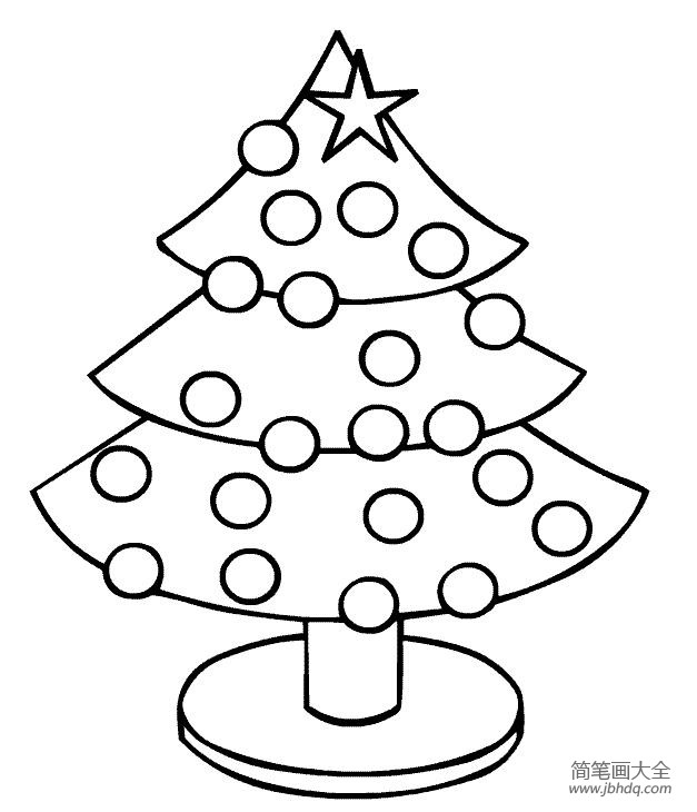 关于圣诞树的简笔画图片