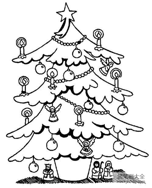 精美圣诞树简笔画大全
