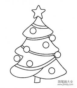 2016简单圣诞树简笔画的图片